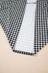 Houndstooth Pattern Oversized Batwing Sleeve Open Cardigan