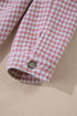 Houndstooth Patterned Textured Patchwork Loose Shacket Jackets