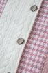 Houndstooth Patterned Textured Patchwork Loose Shacket Jackets