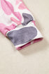 Howdy Camo Print Mock Neck Baggy Pullover Sweatshirt