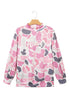 Howdy Camo Print Mock Neck Baggy Pullover Sweatshirt