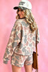 Howdy Camouflage High Neck Long Sleeve Short Set