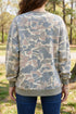 Howdy Letter Camo Print Western Tunic Graphic Sweatshirt