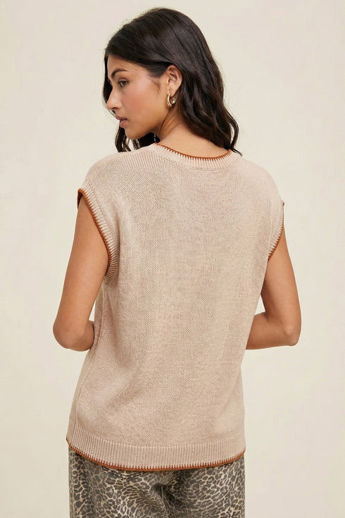 Howdy Letter Print Western Graphic Knit Short Sleeve Sweater