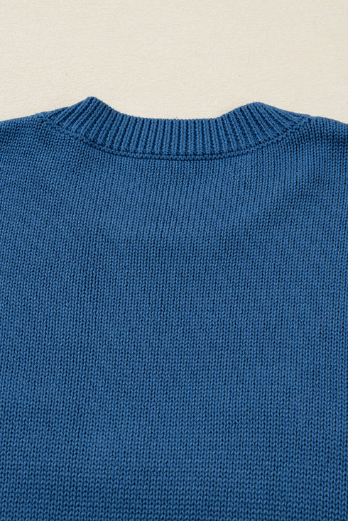 Howdy Script Graphic Crew Neck Pullover Sweater