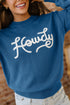 Howdy Script Graphic Crew Neck Pullover Sweater