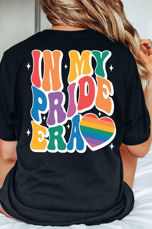 In My Pride Era Retro Rainbow Graphic Back Print Tee