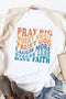 Inspirational Faith Message Graphic Print Short Sleeve Shirt
