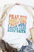 Inspirational Faith Message Graphic Print Short Sleeve Shirt