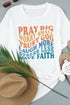Inspirational Faith Message Graphic Print Short Sleeve Shirt