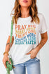 Inspirational Faith Message Graphic Print Short Sleeve Shirt
