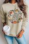 Inspirational Fall Quote Graphic Print Crew Neck Sweatshirt