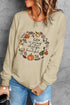 Inspirational Fall Quote Graphic Print Crew Neck Sweatshirt