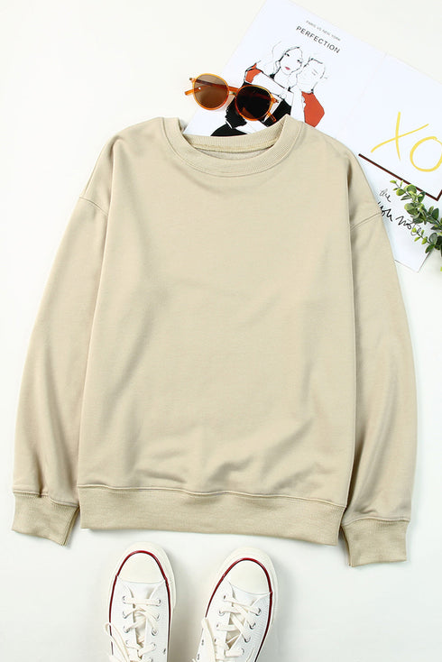 Inspirational Fall Quote Graphic Print Crew Neck Sweatshirt