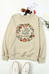 Inspirational Fall Quote Graphic Print Crew Neck Sweatshirt