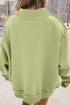 Jesus Letter Patch Exposed Seam Mock Neck Baggy Sweatshirt