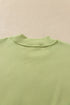 Jesus Letter Patch Exposed Seam Mock Neck Baggy Sweatshirt