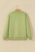 Jesus Letter Patch Exposed Seam Mock Neck Baggy Sweatshirt