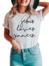 Jesus Loves Sinners Slogan Print Short Sleeve Tee