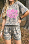 Jesus Loves You Camouflage Graphic Two Piece Short Set