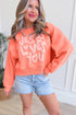 Jesus Loves You Puffy Letter Graphic Sweatshirt