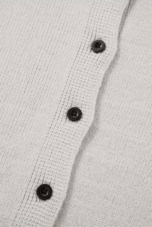 Jet Stream Button Up O Neck Sweater Vest