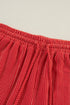 Jolly Corded Letter Print Long Sleeve Pockets Pants Set