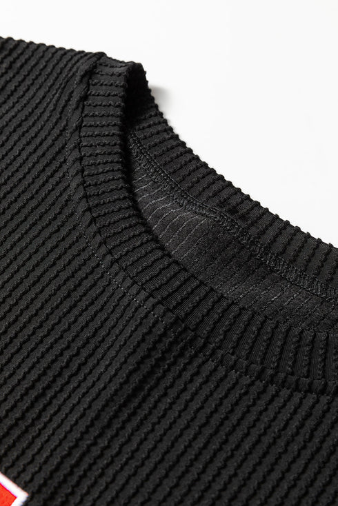 JOLLY Corded Long Sleeve Top and Pockets Pants Set