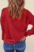 Jolly Santa Motif Crew Neck Holiday Sweatshirt
