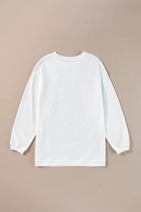 Joy To The World Graphic Corded Sweatshirt