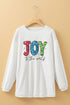 Joy To The World Graphic Corded Sweatshirt
