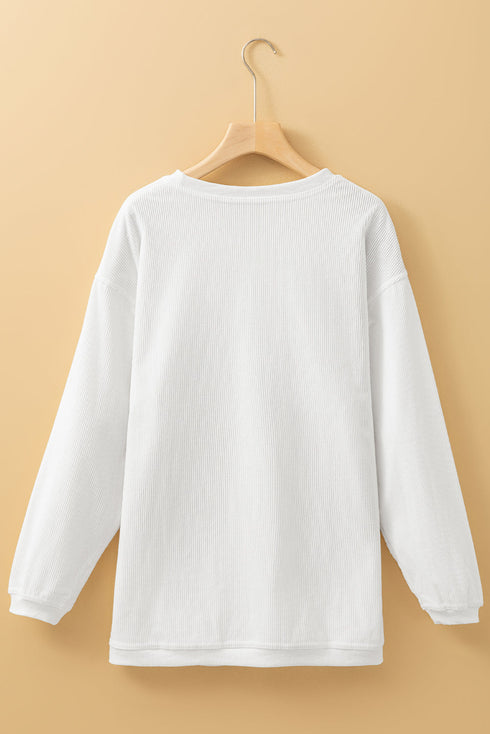 Joy To The World Graphic Corded Sweatshirt