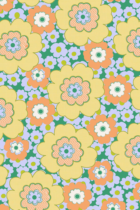 Joyful Blooms All Over Print Drop Shoulder Tee