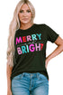 Joyful Slogan Print Short Sleeve Graphic Tee Shirt