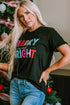 Joyful Slogan Print Short Sleeve Graphic Tee Shirt