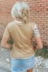 Khaki Bleached WILD WEST Cowboy Leopard Graphic Tee