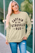 Khaki Captain Of The Struggle Bus Graphic Sweatshirt