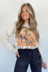 Khaki Cowboy Take Me Away Graphic Print Pullover Sweatshirt