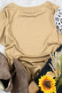 Khaki Half Hood Half Holy Leopard Short Sleeve T Shirt