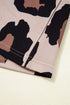 Khaki Leopard Crew Neck Cap Sleeve Casual Tee