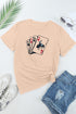 Khaki Poker Queen Embroidered Graphic Tee
