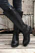 Knee High Side Zip Chunky Low Heel Boots