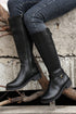 Knee High Side Zip Chunky Low Heel Boots