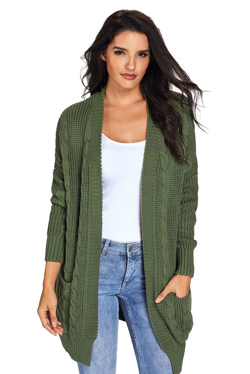 Knit Texture Long Cardigan