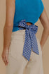 Knot Back Polka Dot Cropped Knit Sweater Vest