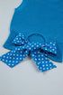 Knot Back Polka Dot Cropped Knit Sweater Vest