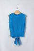 Knot Back Polka Dot Cropped Knit Sweater Vest