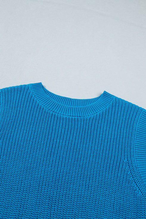 Knot Back Polka Dot Cropped Knit Sweater Vest