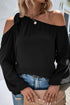Knotted Asymmetric Off Shoulder Blouse