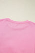 Lace Bow Applique Exposed Seam Pullover Sweatshirt